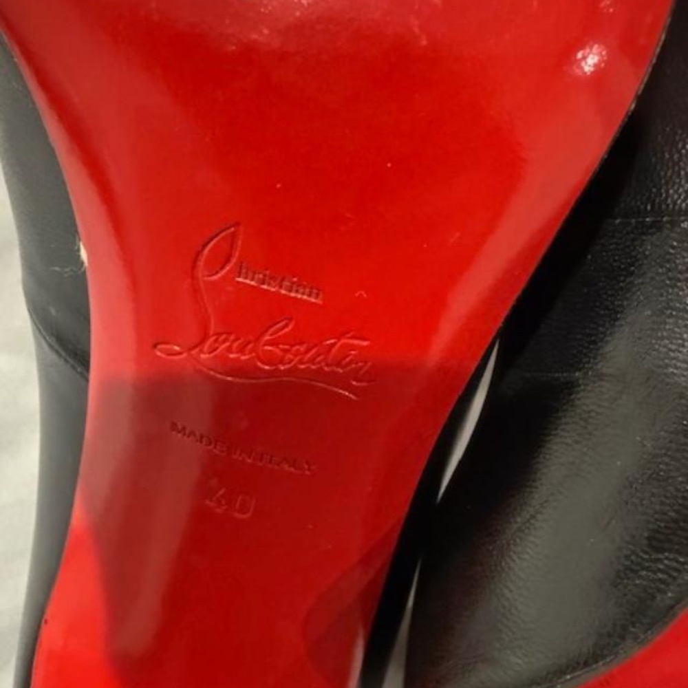 CHRISTIAN LOUBOUTIN - Black leather pumps/heels - "PIGALLE 100" - size EU 40 - Picture 4 of 6